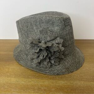 Vintage Ellen  Tracy Tweed  Gray And Black Fedora One Size Fits Hat